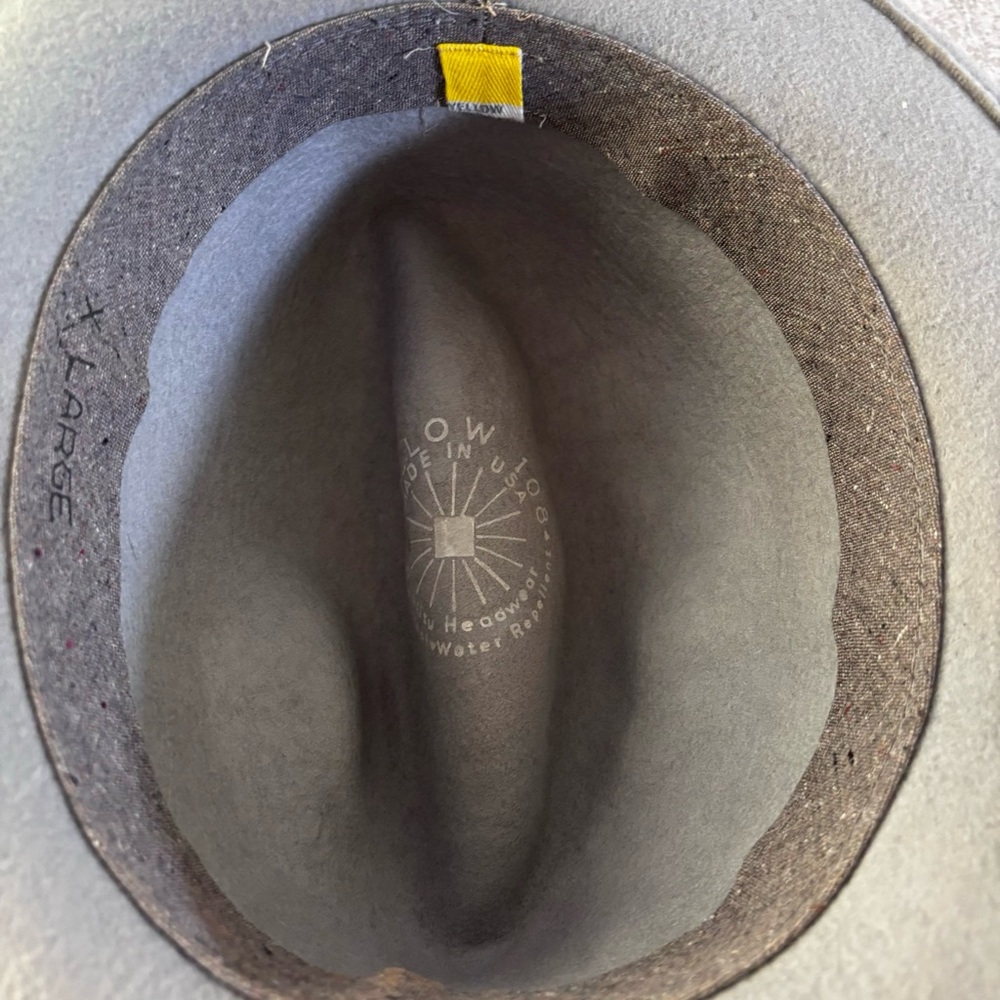 Yellow 108 Luke Merino Wool Fedora - Picture 6 of 6